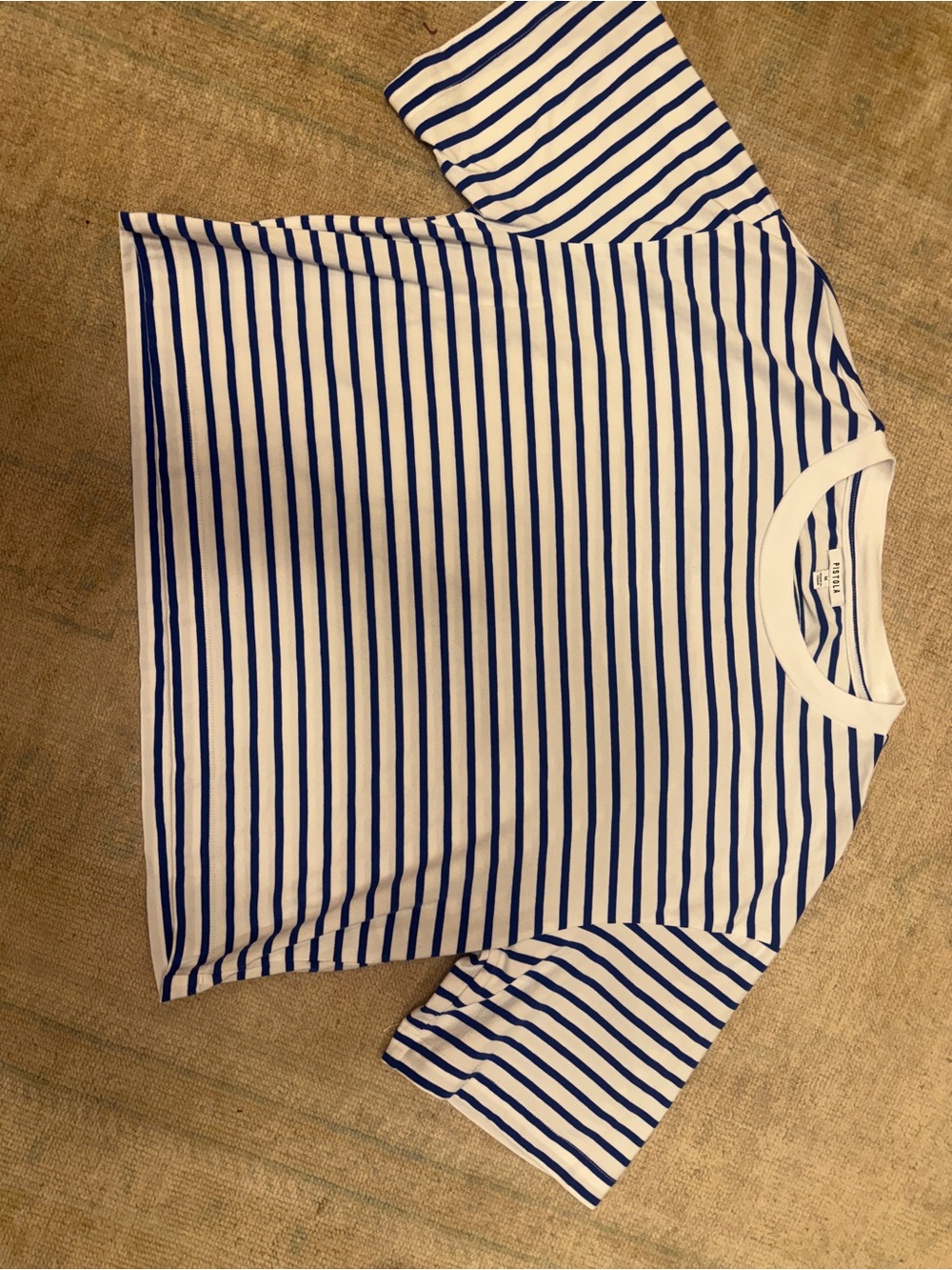 pistola White and Blue Striped Boxy Tee - Picture 3 of 8